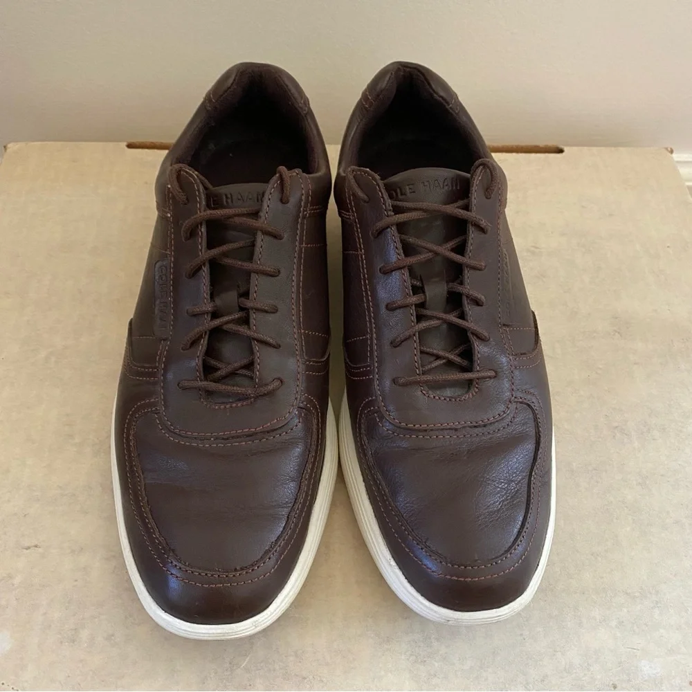 Cole Haan Men's Grand Tour Sport Oxford Sneakers Leather Size‎ 8M Chestnut